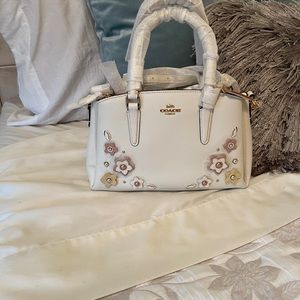 Small cream Coach canvas handbag